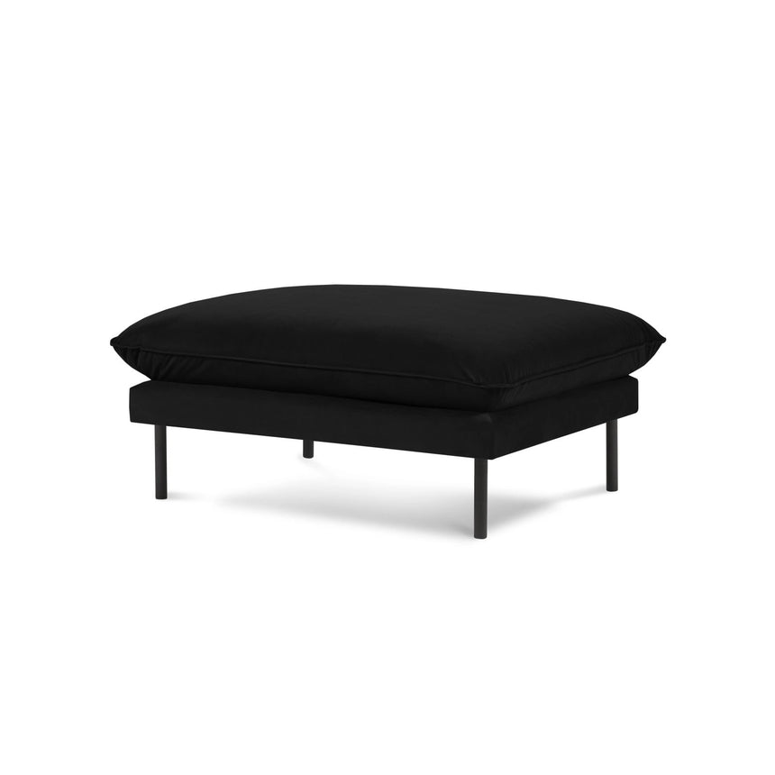Vienna Pouf aus Samt in Schwarz (Bluvel 19), 93x73x43 cm von Cosmopolitan Design – Bild 1