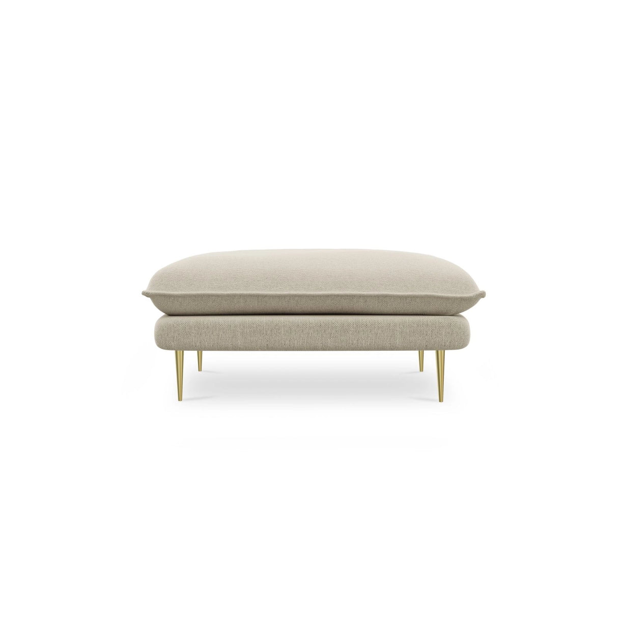 Vienna Pouf aus Strukturierter Stoff in Beige (Positano 8), 93x73x43 cm von Cosmopolitan Design – Bild 4