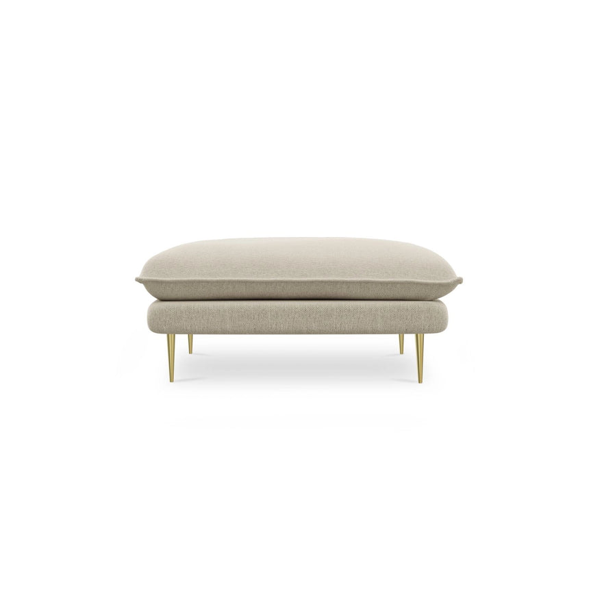 Vienna Pouf aus Strukturierter Stoff in Beige (Positano 8), 93x73x43 cm von Cosmopolitan Design – Bild 4