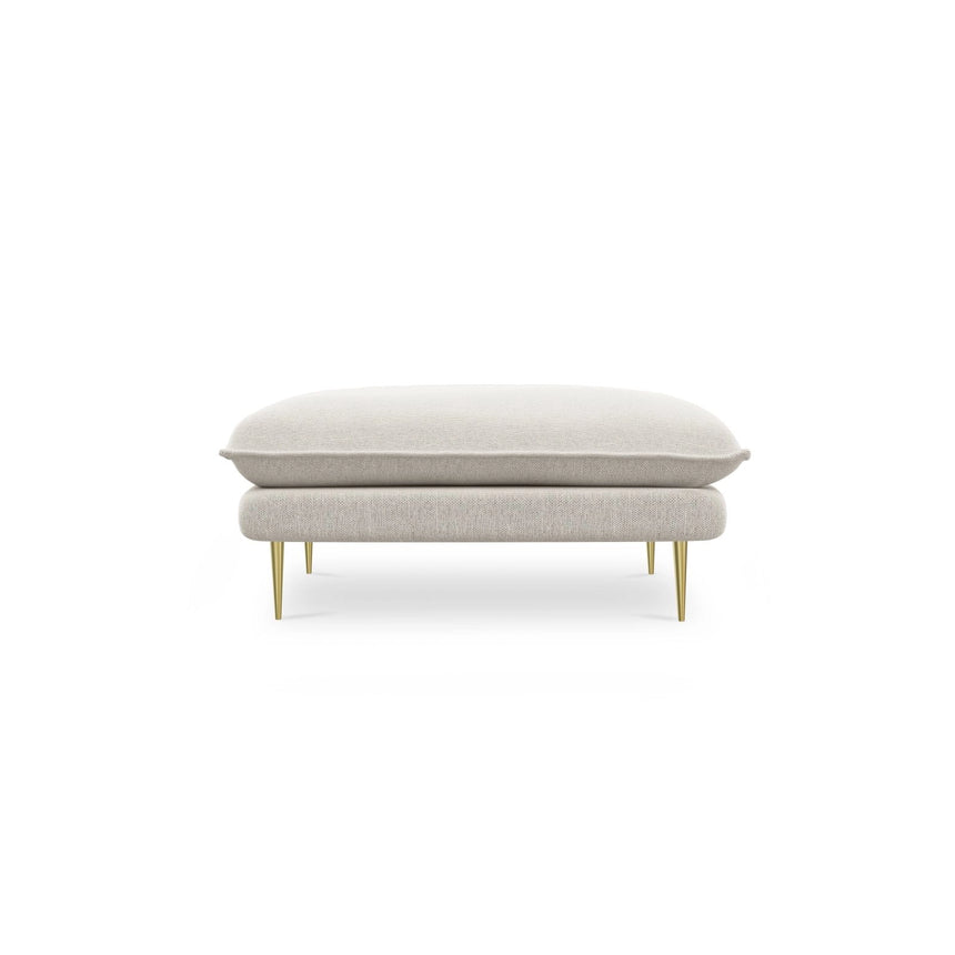 Vienna Pouf aus Strukturierter Stoff in Hellbeige (Positano 02), 93x73x43 cm von Cosmopolitan Design – Bild 4
