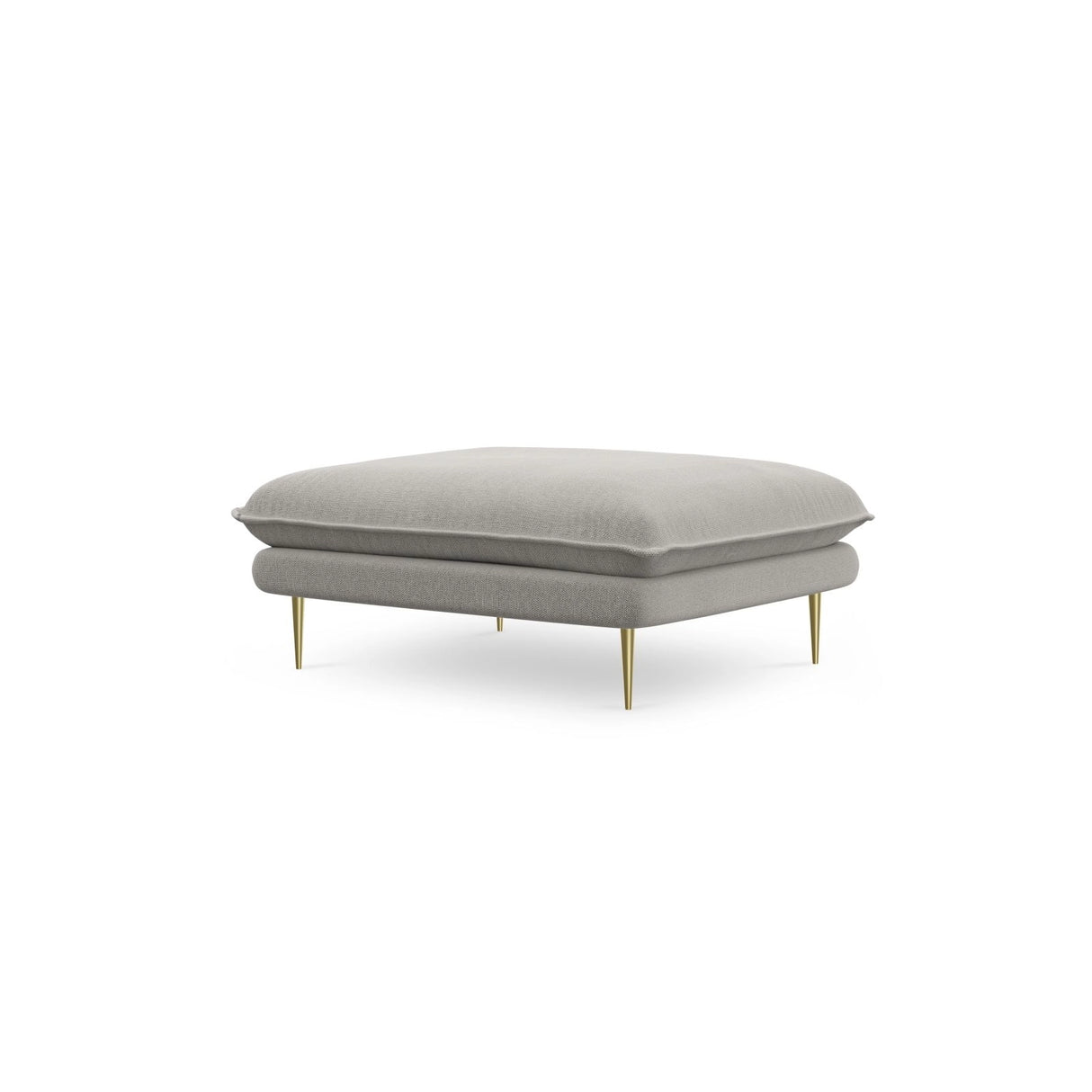 Vienna Pouf aus Strukturierter Stoff in Hellgrau (Asgard 27/ Positano 83), 93x73x43 cm von Cosmopolitan Design – Bild 1