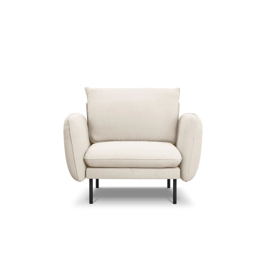 Vienna Sessel aus Boucle in Beige (Ascot NATA), 97x94x95 cm von Cosmopolitan Design – Bild 4