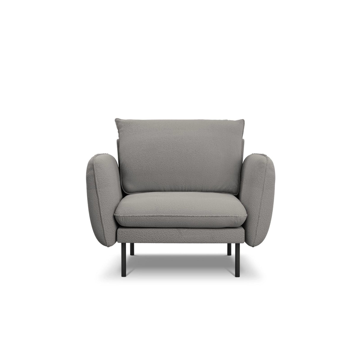 Vienna Sessel aus Boucle in Grau (Ascot Taupe), 97x94x95 cm von Cosmopolitan Design – Bild 4