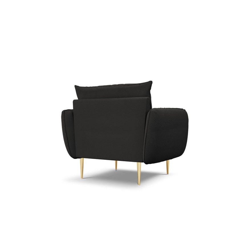 Vienna Sessel aus Boucle in Schwarz (Ascot Black), 97x94x95 cm von Cosmopolitan Design – Bild 4