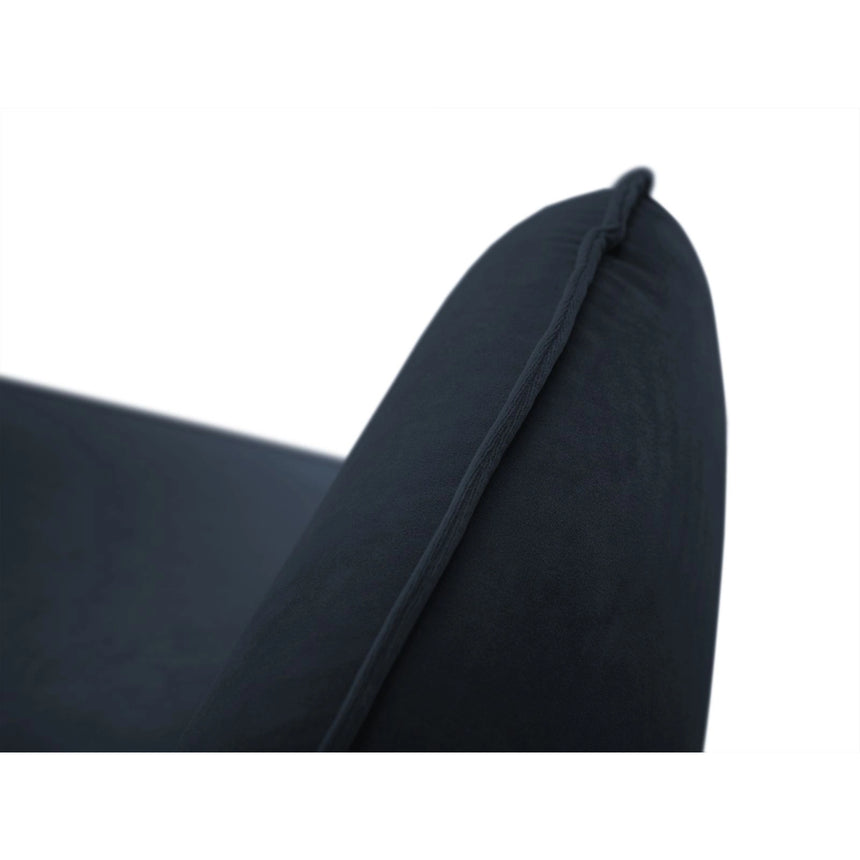 Vienna Sessel aus Samt in Dunkelblau (Bluvel 89), 97x94x95 cm von Cosmopolitan Design – Bild 4