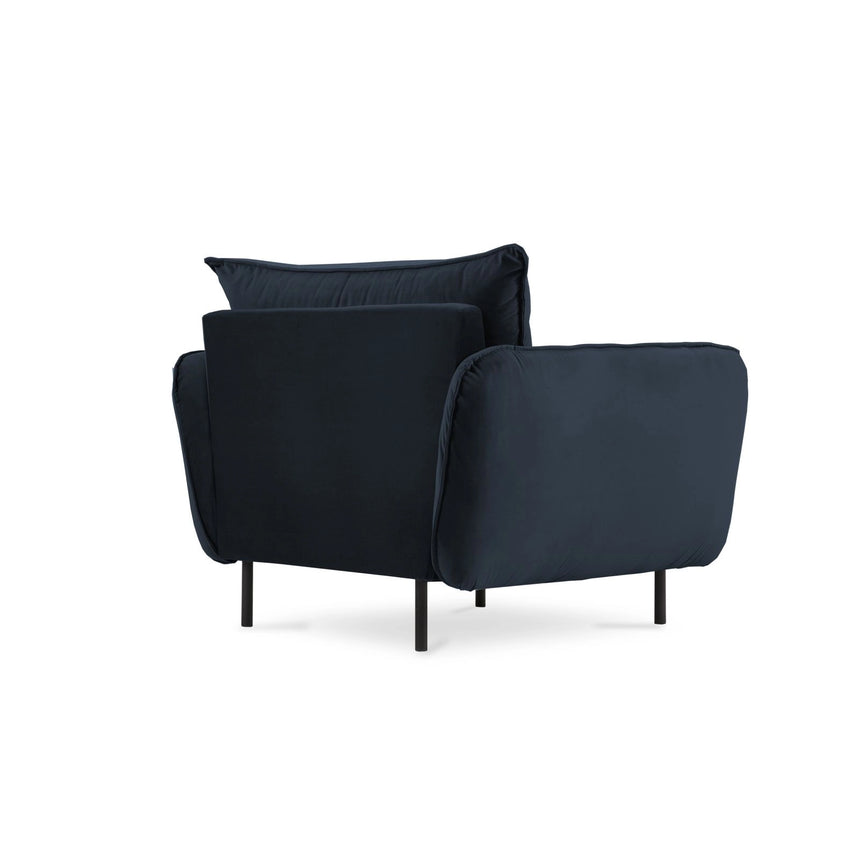 Vienna Sessel aus Samt in Dunkelblau (Bluvel 89), 97x94x95 cm von Cosmopolitan Design – Bild 7
