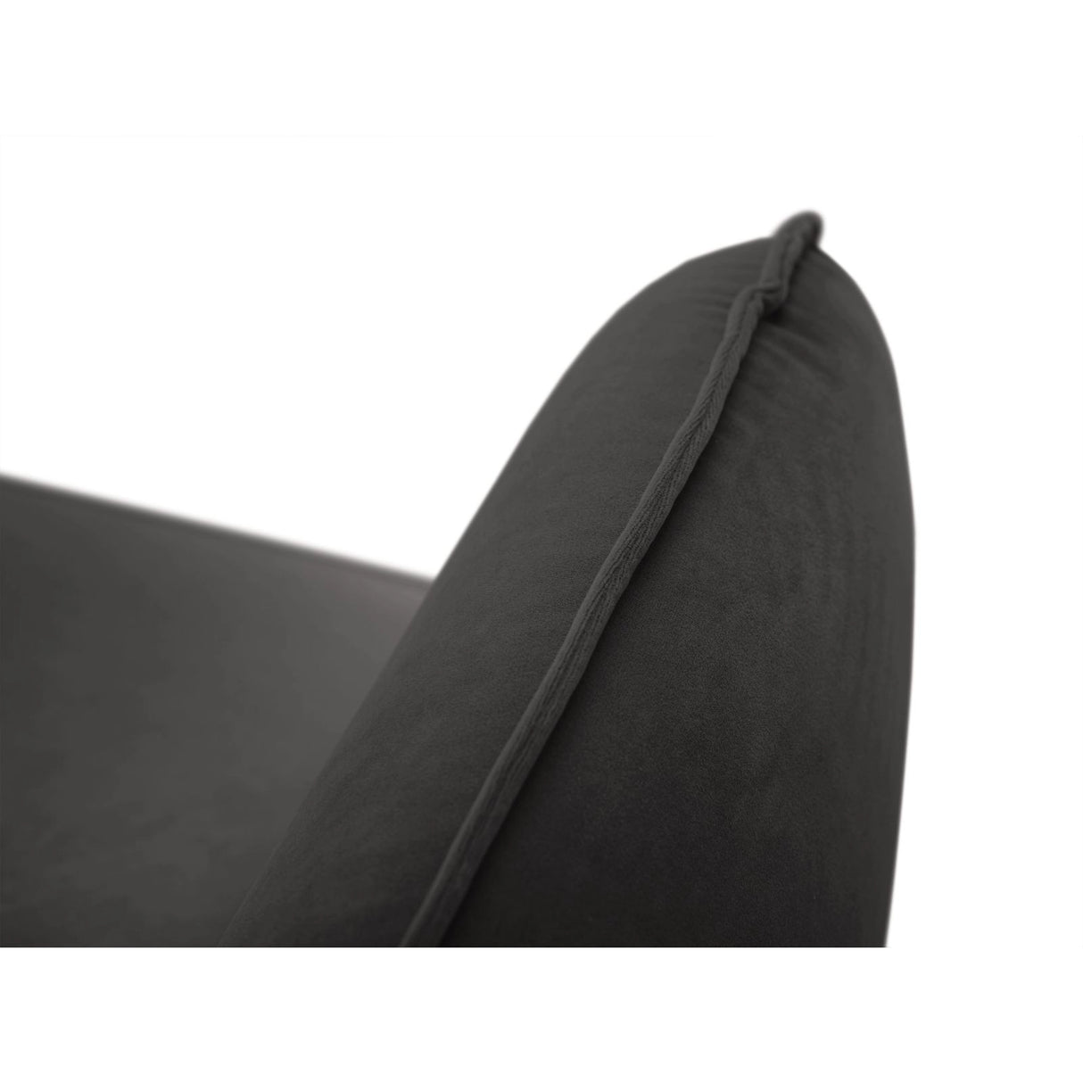 Vienna Sessel aus Samt in Dunkelgrau (Bluvel 18), 97x94x95 cm von Cosmopolitan Design – Bild 4