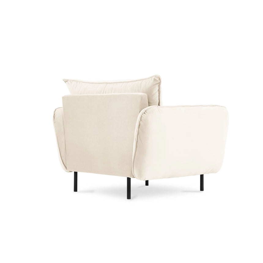 Vienna Sessel aus Samt in Hellbeige (Bluvel 22), 97x94x95 cm von Cosmopolitan Design – Bild 7