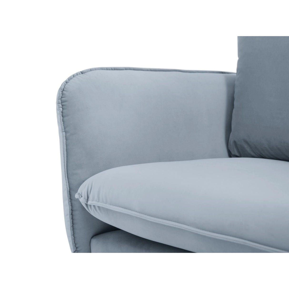 Vienna Sessel aus Samt in Hellblau (Bluvel 06), 97x94x95 cm von Cosmopolitan Design – Bild 6