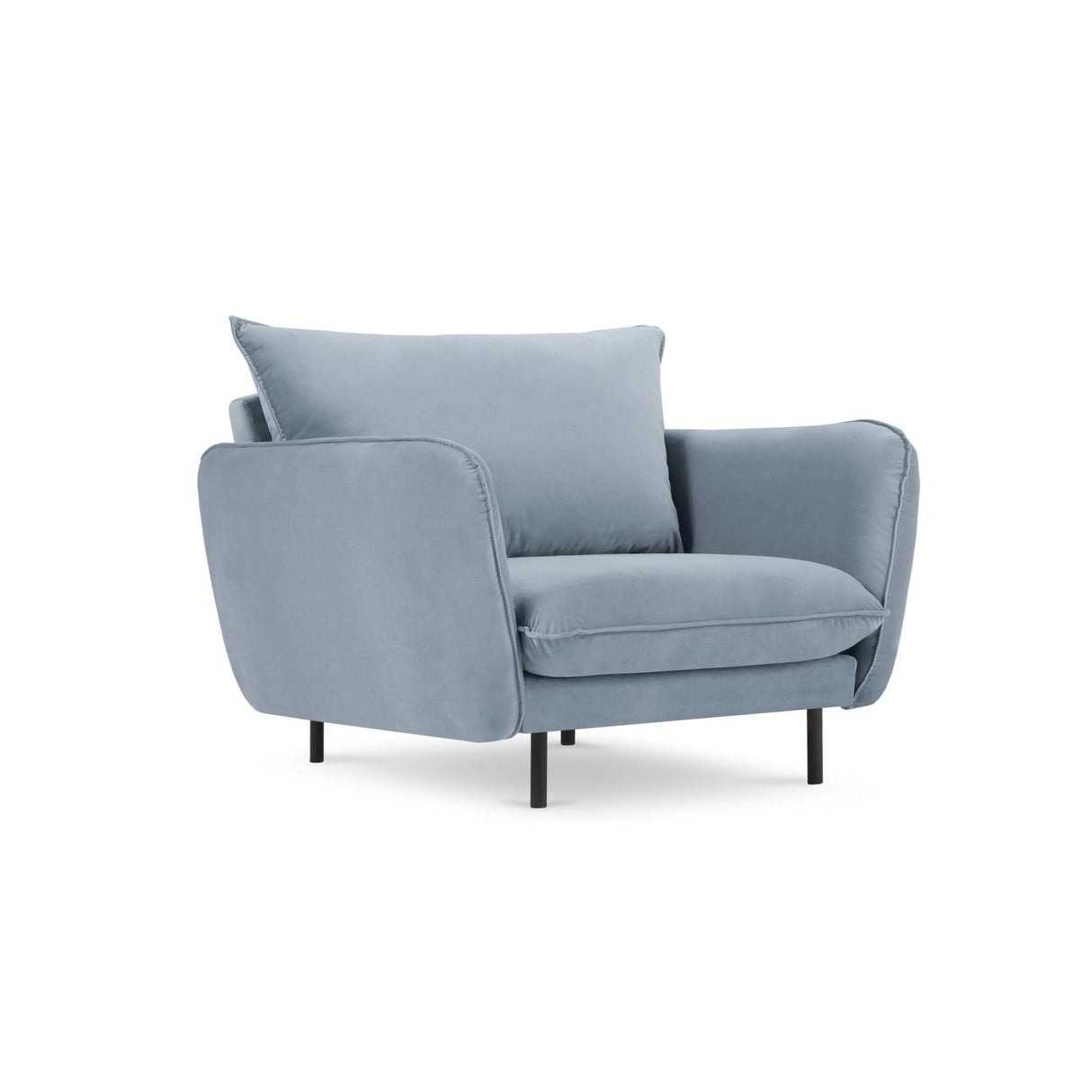 Vienna Sessel aus Samt in Hellblau (Bluvel 06), 97x94x95 cm von Cosmopolitan Design – Bild 1