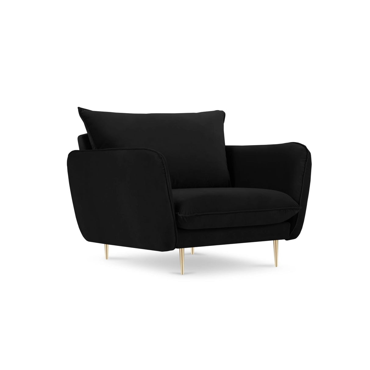 Vienna Sessel aus Samt in Schwarz (Bluvel 19), 97x94x95 cm von Cosmopolitan Design – Bild 1