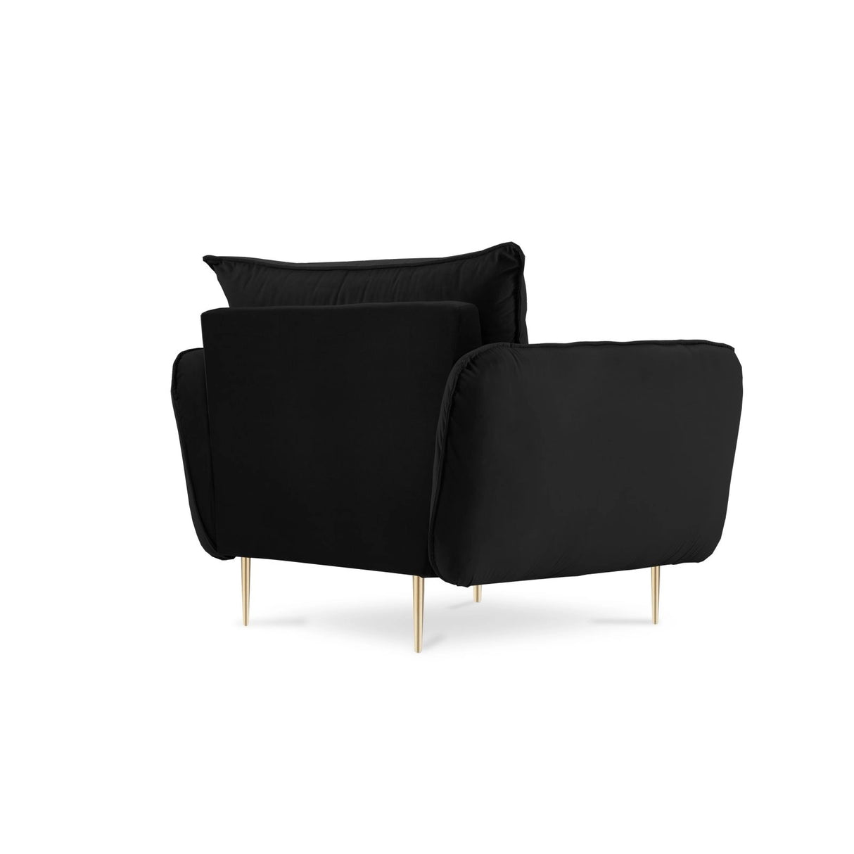 Vienna Sessel aus Samt in Schwarz (Bluvel 19), 97x94x95 cm von Cosmopolitan Design – Bild 7