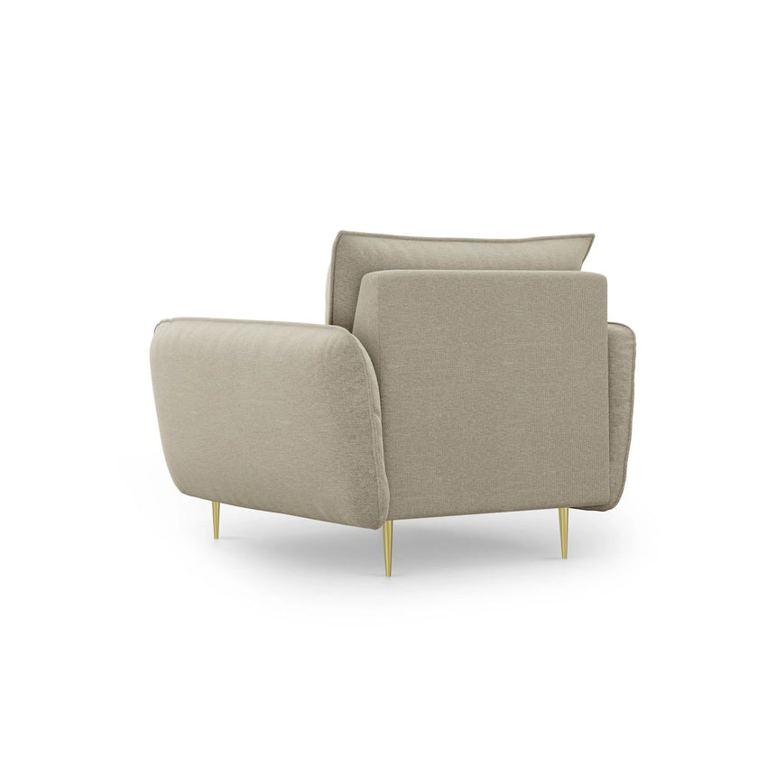 Vienna Sessel aus Strukturierter Stoff in Beige (Positano 8), 97x94x95 cm von Cosmopolitan Design – Bild 4