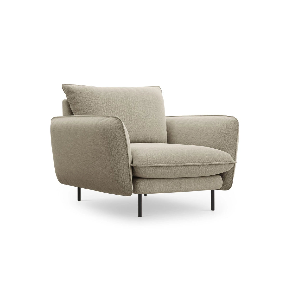 Vienna Sessel aus Strukturierter Stoff in Beige (Positano 8), 97x94x95 cm von Cosmopolitan Design – Bild 1