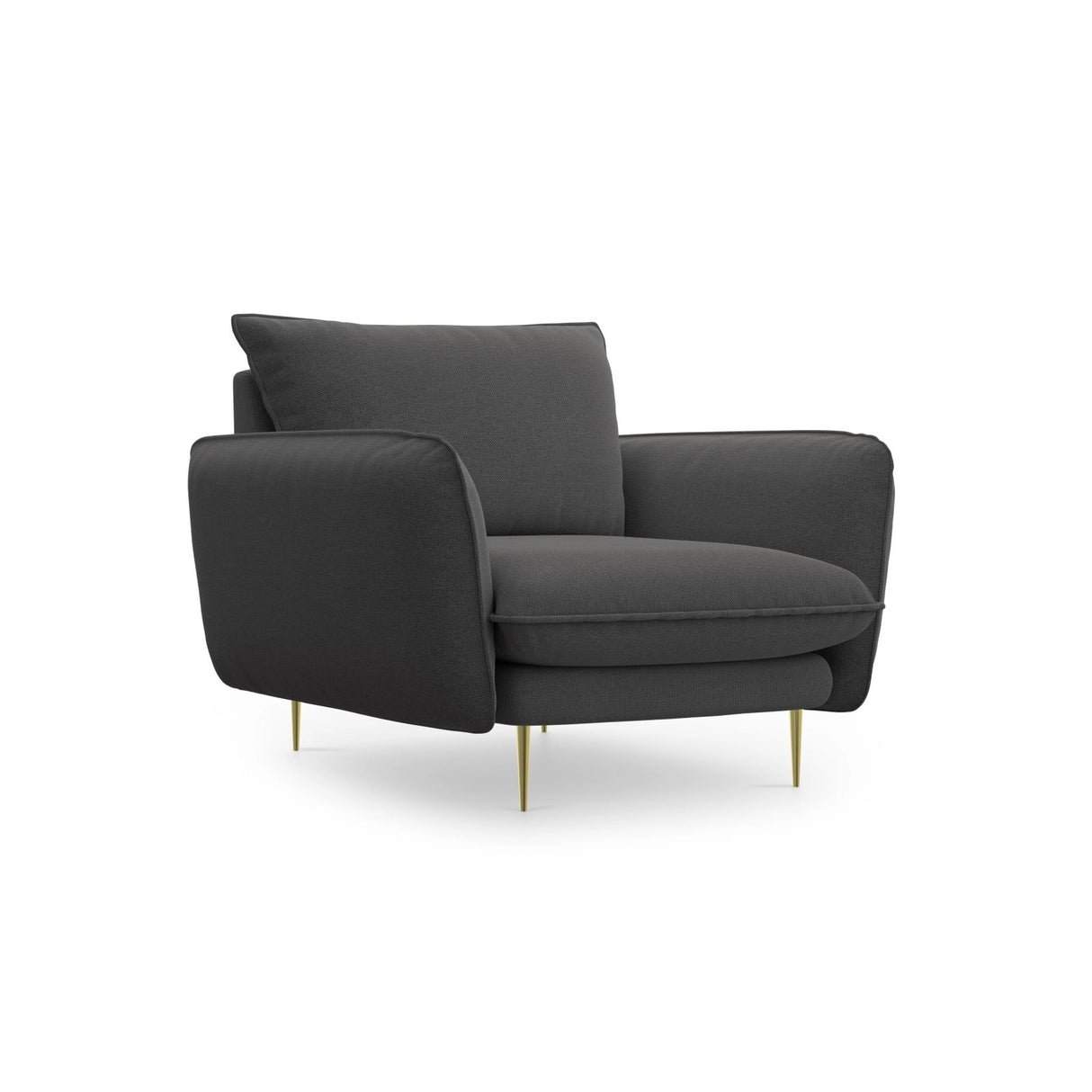 Vienna Sessel aus Strukturierter Stoff in Dunkelgrau (Positano 95), 97x94x95 cm von Cosmopolitan Design – Bild 1