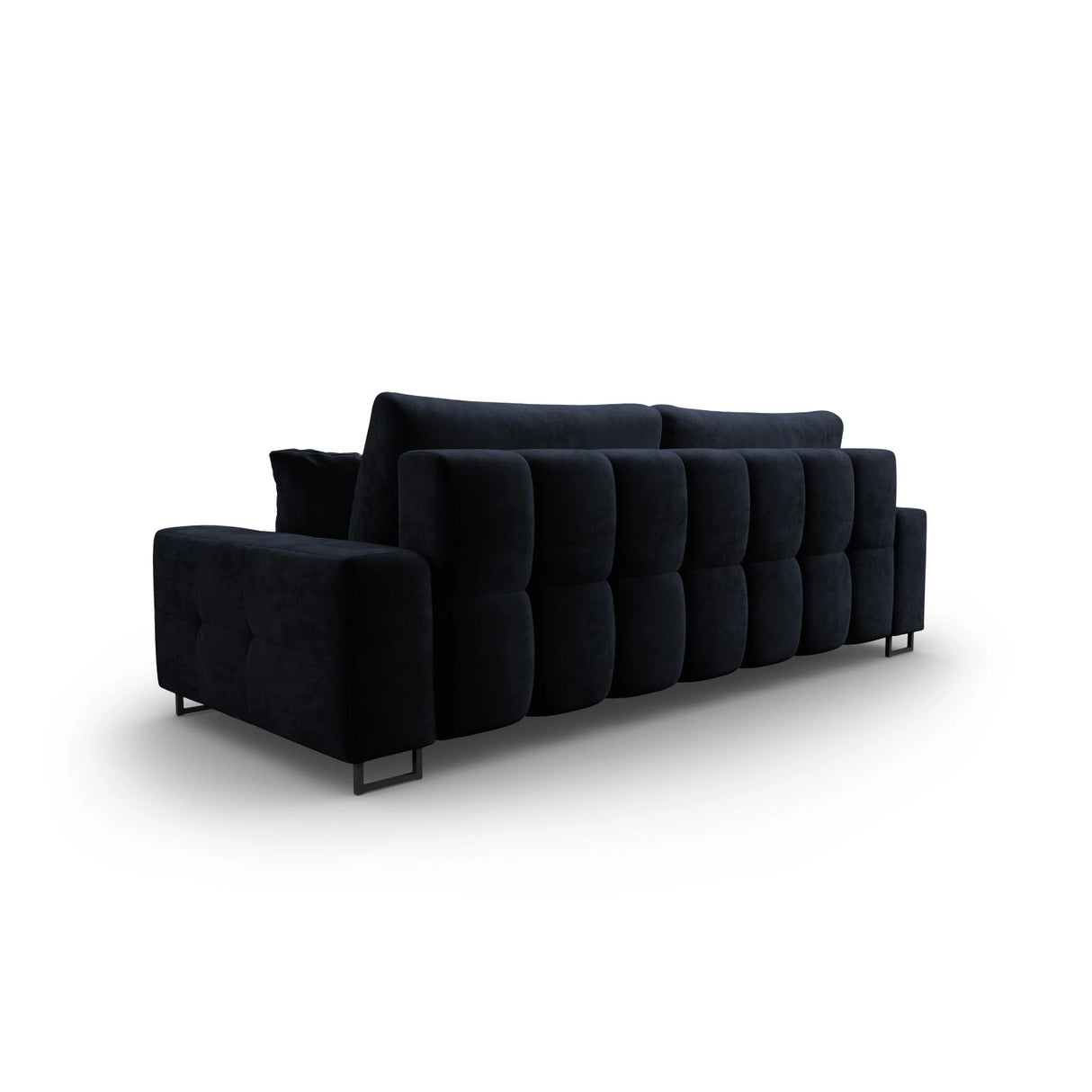Wicklow 3-Sitzer Sofa mit Schlaffunktion und Stauraum, aus Samt in Dunkelblau (Monolith 79), 250x105x90 cm von Cosmopolitan Design – Bild 6