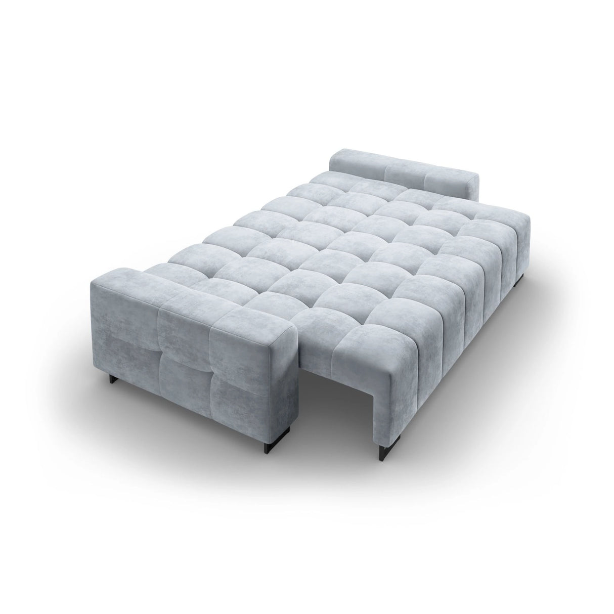 Wicklow 3-Sitzer Sofa mit Schlaffunktion und Stauraum, aus Samt in Hellblau (Monolith 70), 250x105x90 cm von Cosmopolitan Design – Bild 5