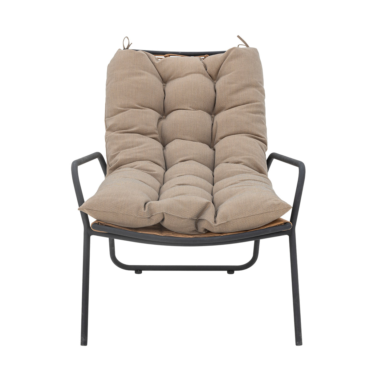 Boel Liegestuhl mit Hocker, Natur, Metall - ZEN ZONE Furniture