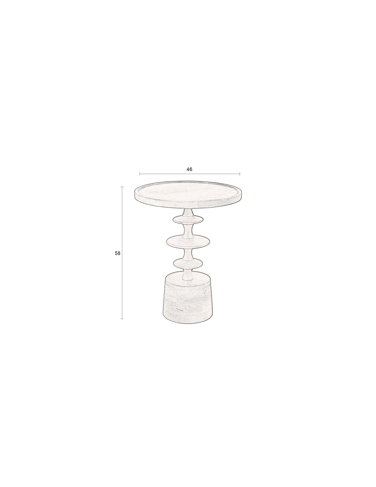 Cath Beistelltisch Walnuss 46x46x58 cm von Dutchbone – Produktbild 8