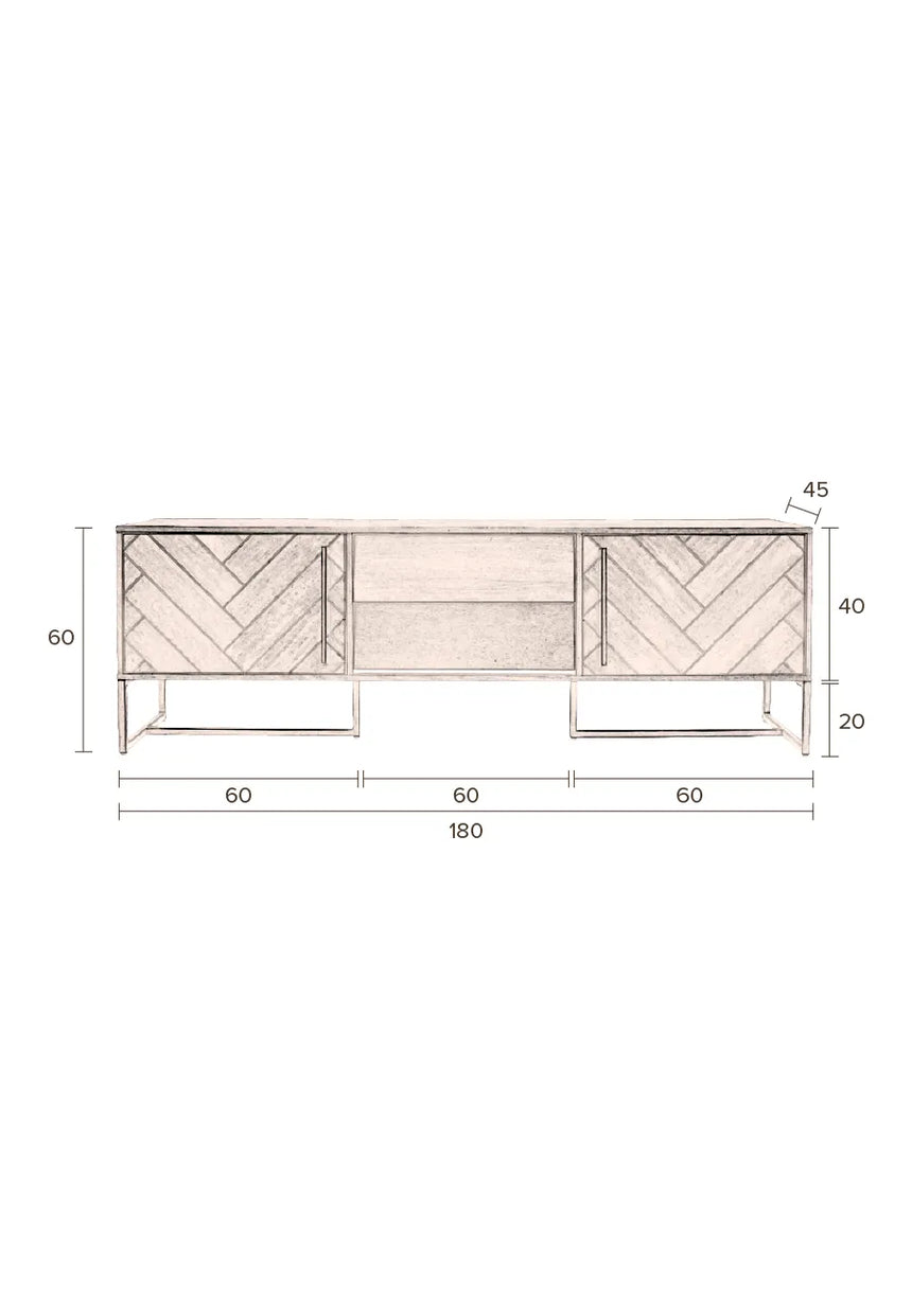Class Sideboard Niedrig 180x45x60cm von Dutchbone – Produktbild 12