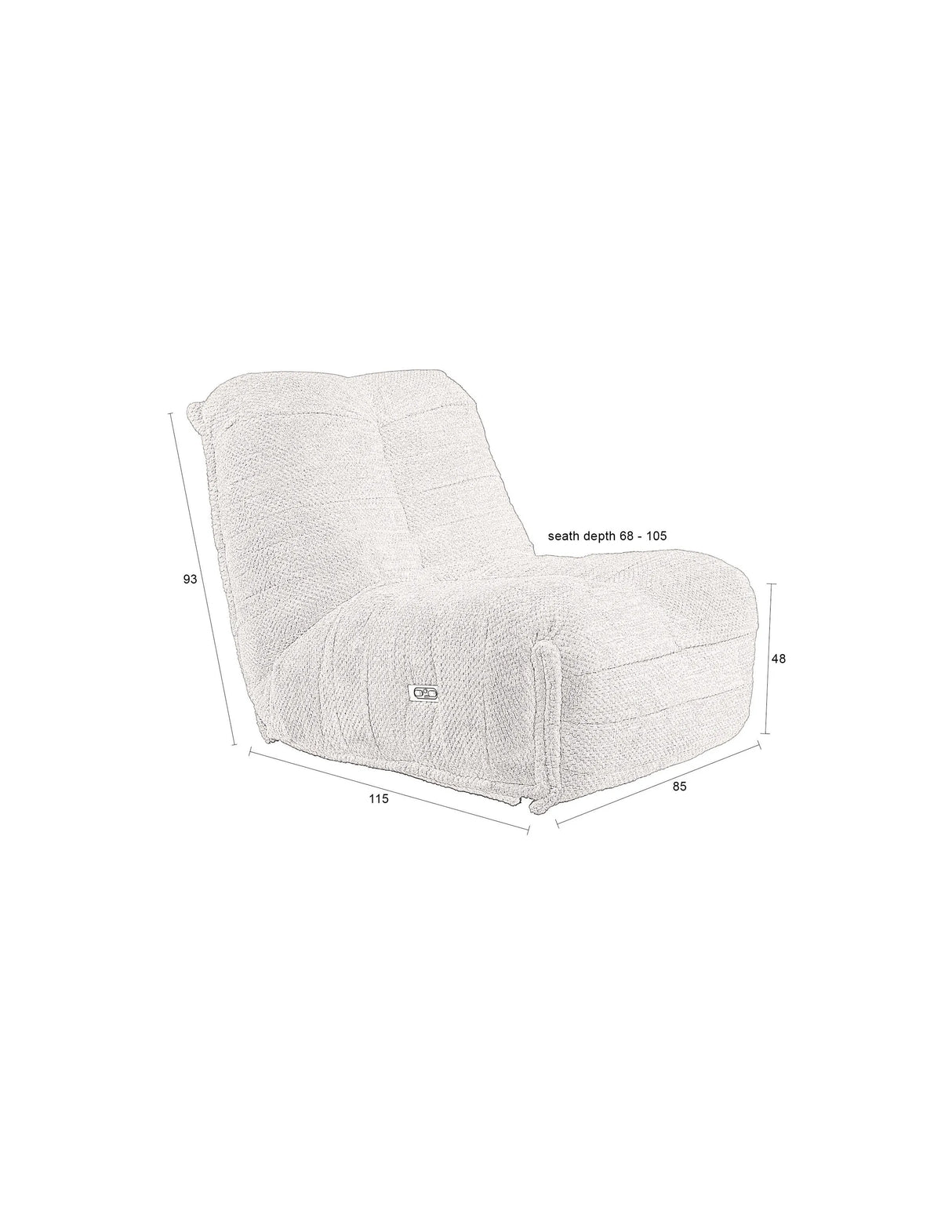 Hamilton Lounge Sessel elektrisch verstellbar Braun 114x88x95 von Dutchbone – Produktbild 15