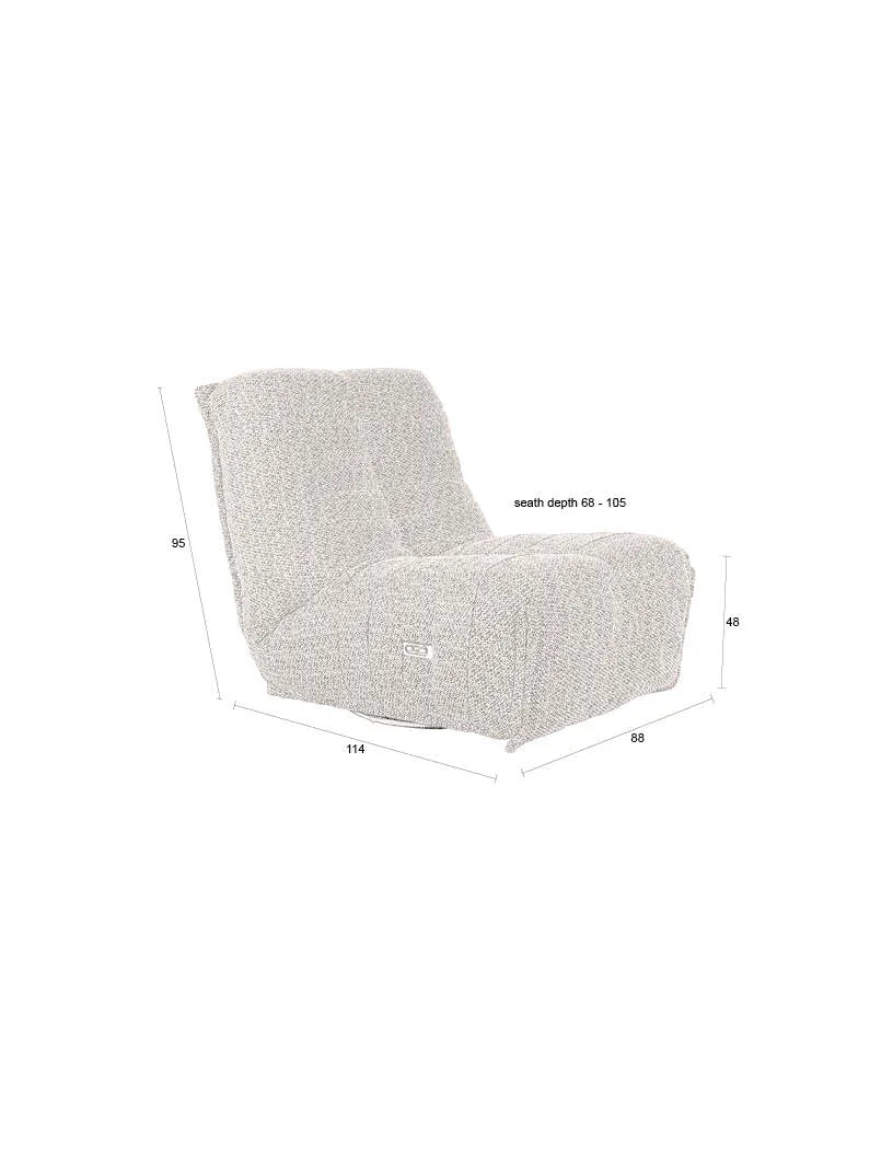 Hamilton Lounge Sessel elektrisch verstellbar Cappuccino 114x88x95 von Dutchbone – Produktbild 15