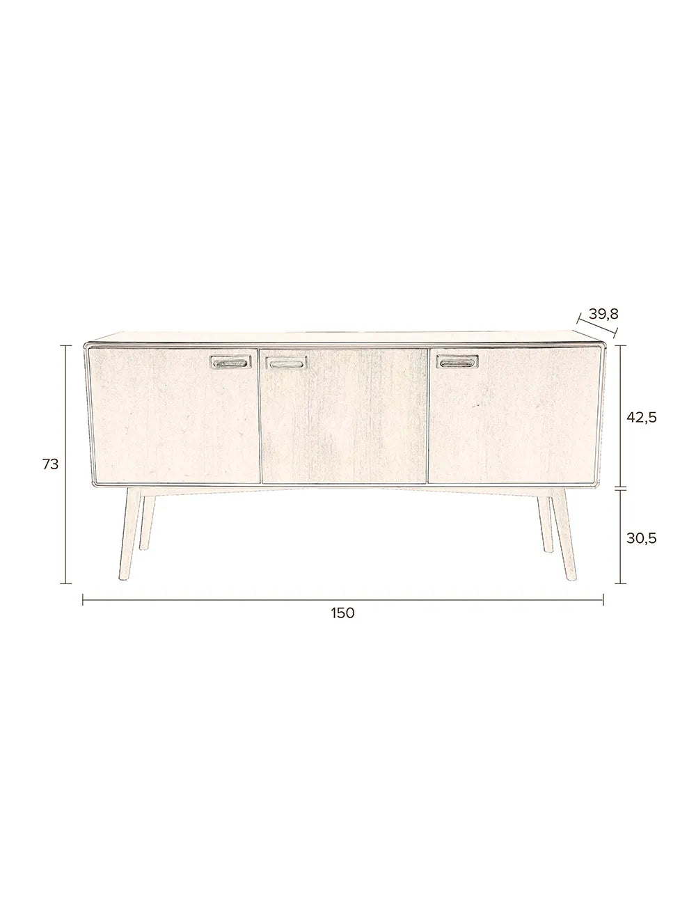 Juju Sideboard High 398x150x73 cm von Dutchbone – Produktbild 5