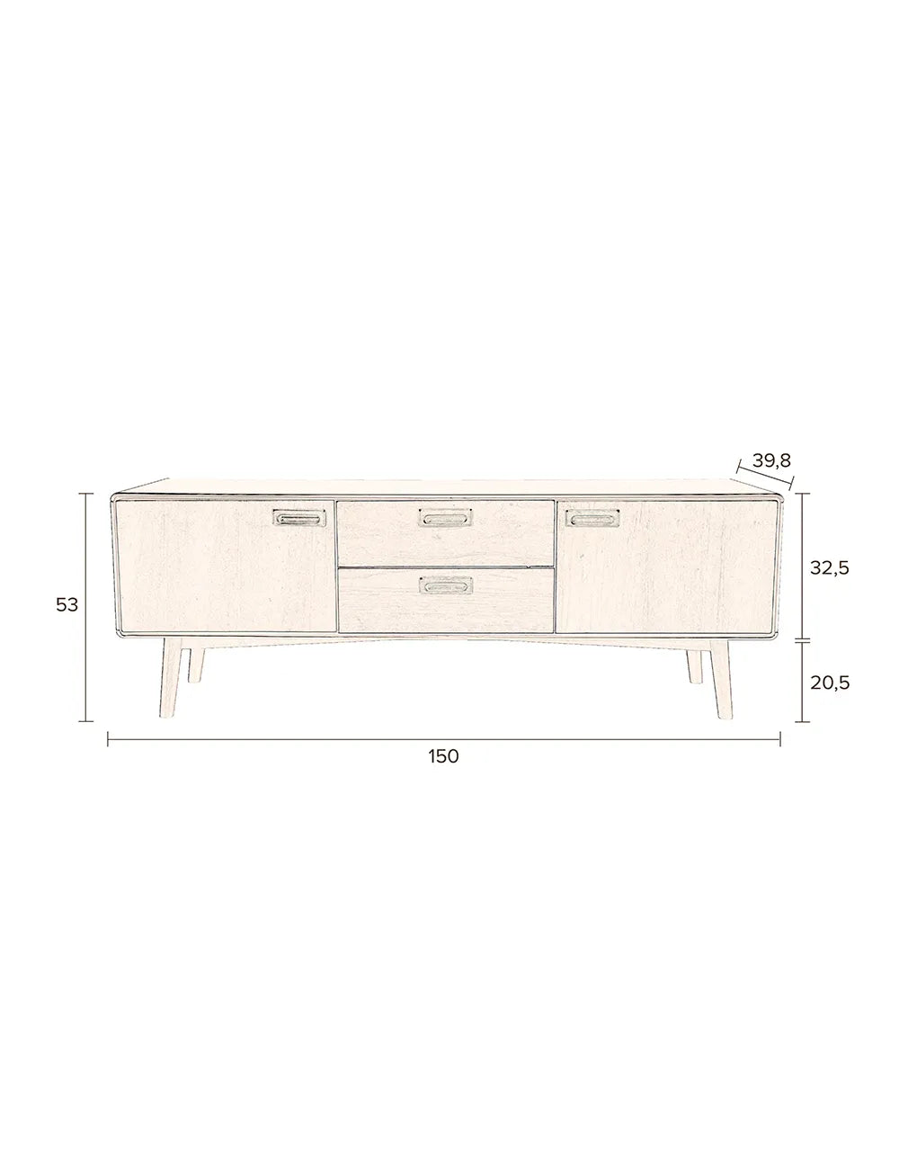 Juju Sideboard Low 398x150x53 cm von Dutchbone – Produktbild 8