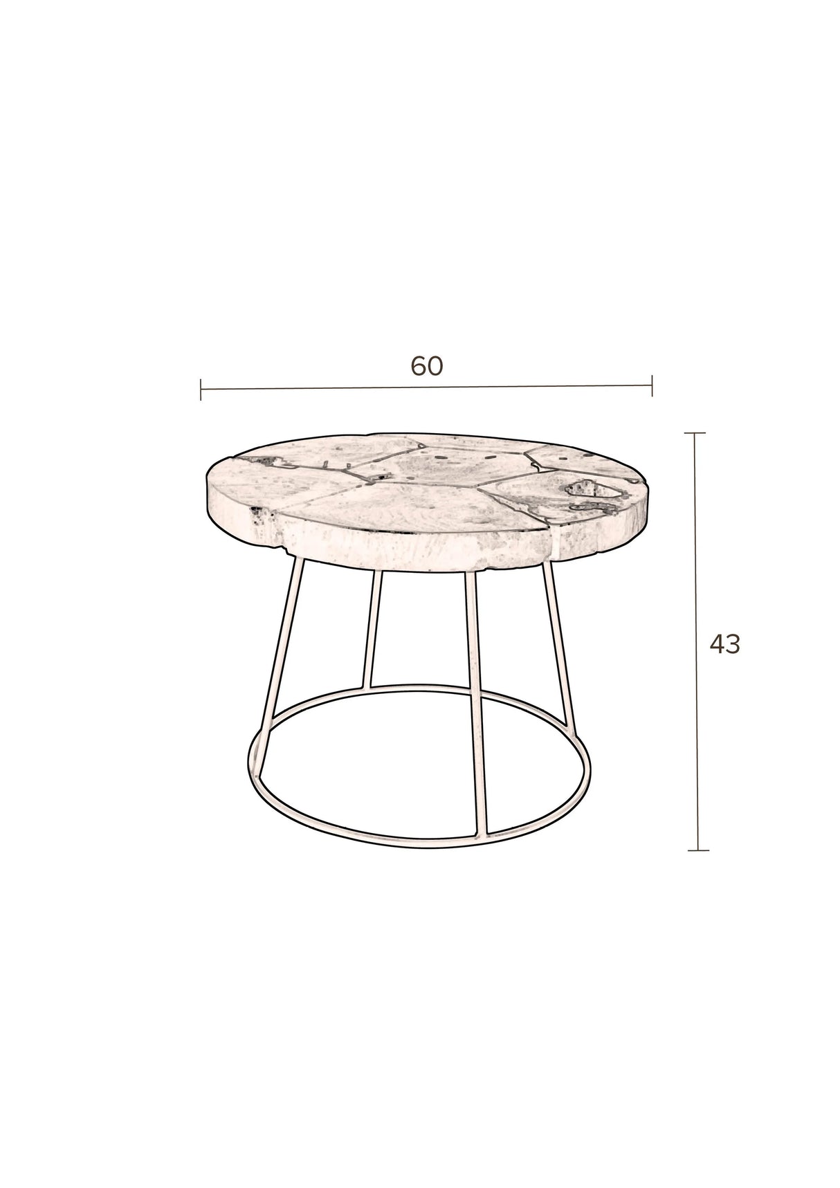 Kraton Beistelltisch Schwarz L von Dutchbone – Produktbild 5