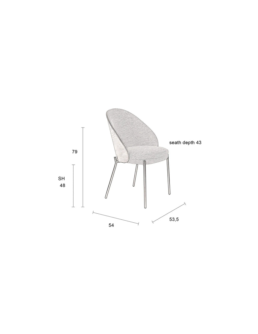 Rodin Stuhl Walnuss von Dutchbone – Produktbild 15