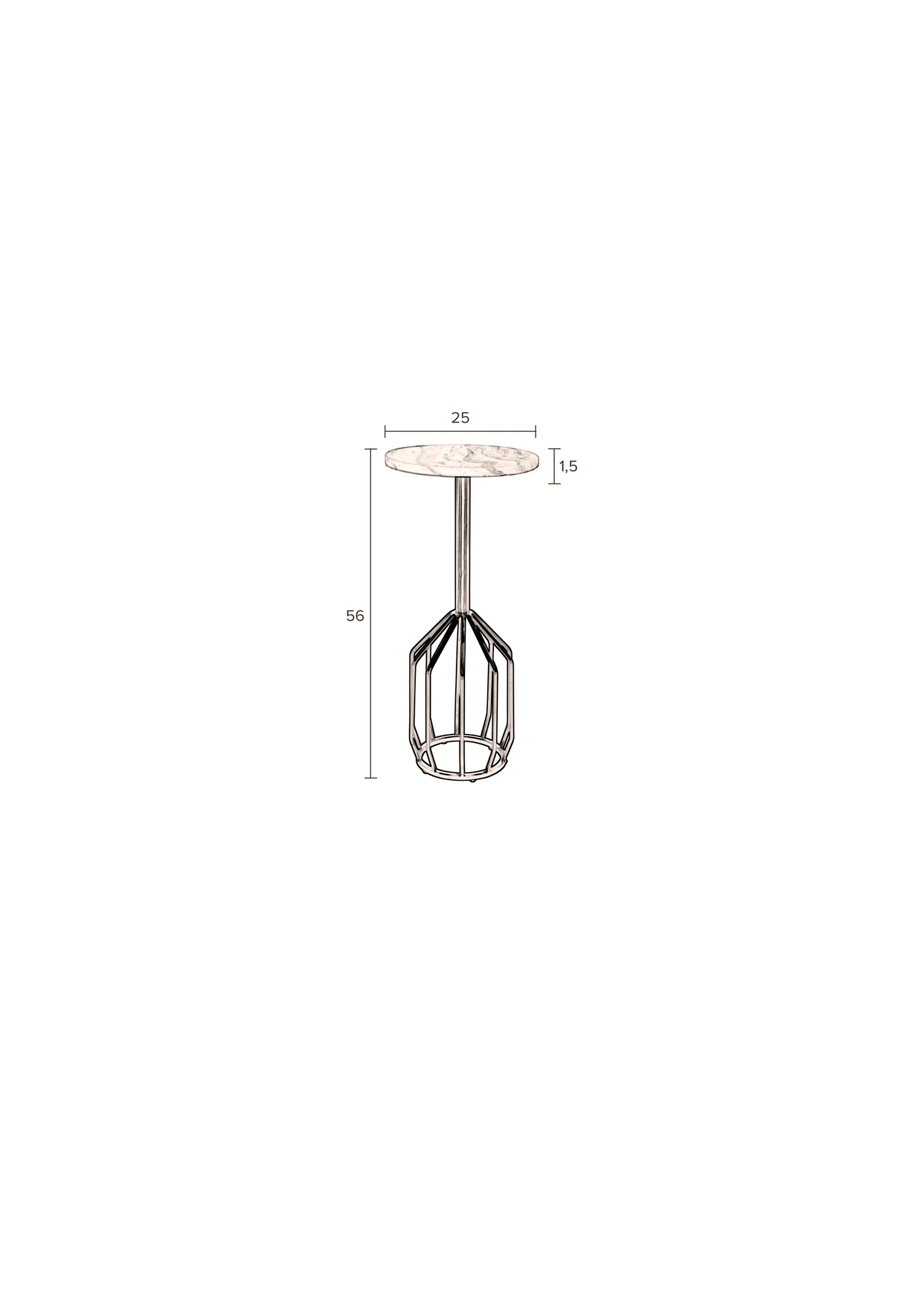 Salerno Beistelltisch M 25x25x56 cm von Dutchbone – Produktbild 6
