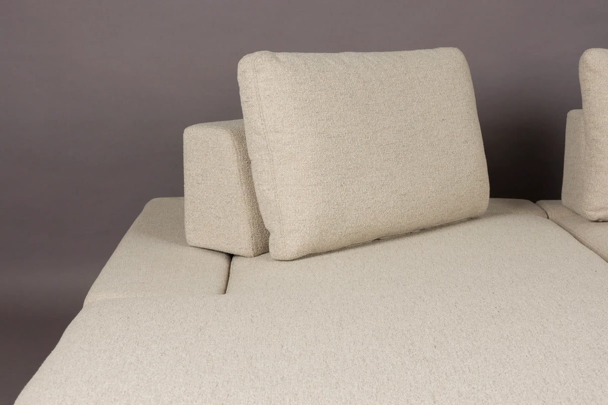 Shelly Sofa Chaiselongue Links Off-White 308x184x90 von Dutchbone – Produktbild 6