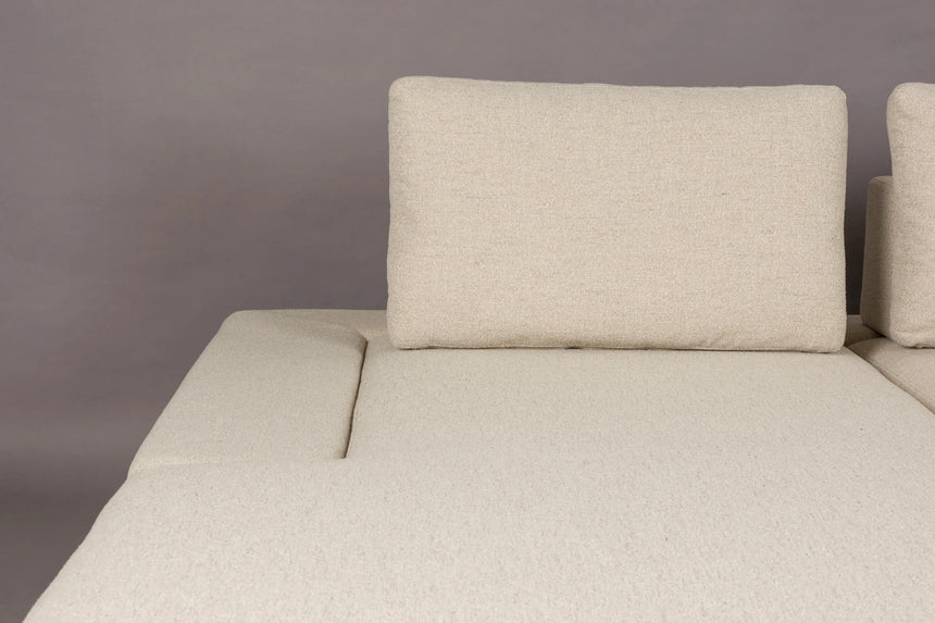 Shelly Sofa Chaiselongue Links Off-White 308x184x90 von Dutchbone – Produktbild 8