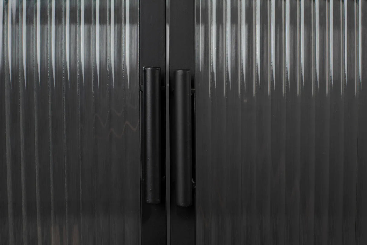 Sideboard Boli aus pulverbeschichtetem Stahl in Schwarz, 150×35×90 cm