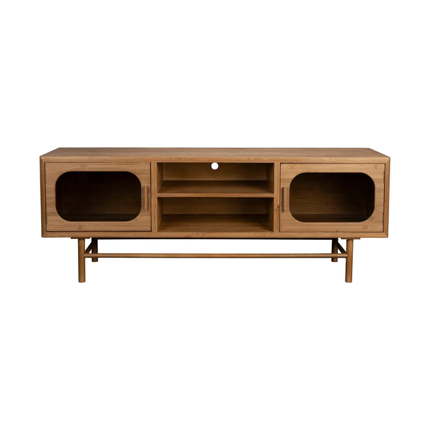 Sideboard Caroun aus Bambusholz in Braun, 150x40x55 cm - ZEN ZONE Furniture