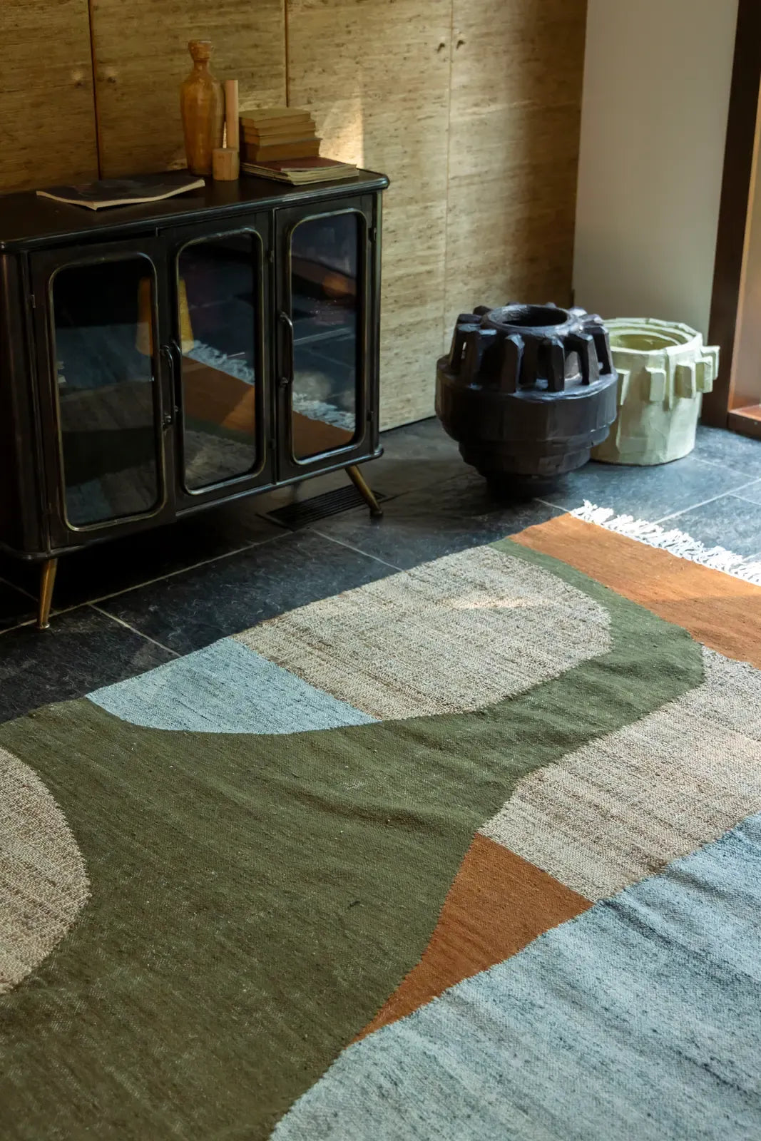 Sideboard Denza aus Eisen in Schwarz, 100×37×80 cm