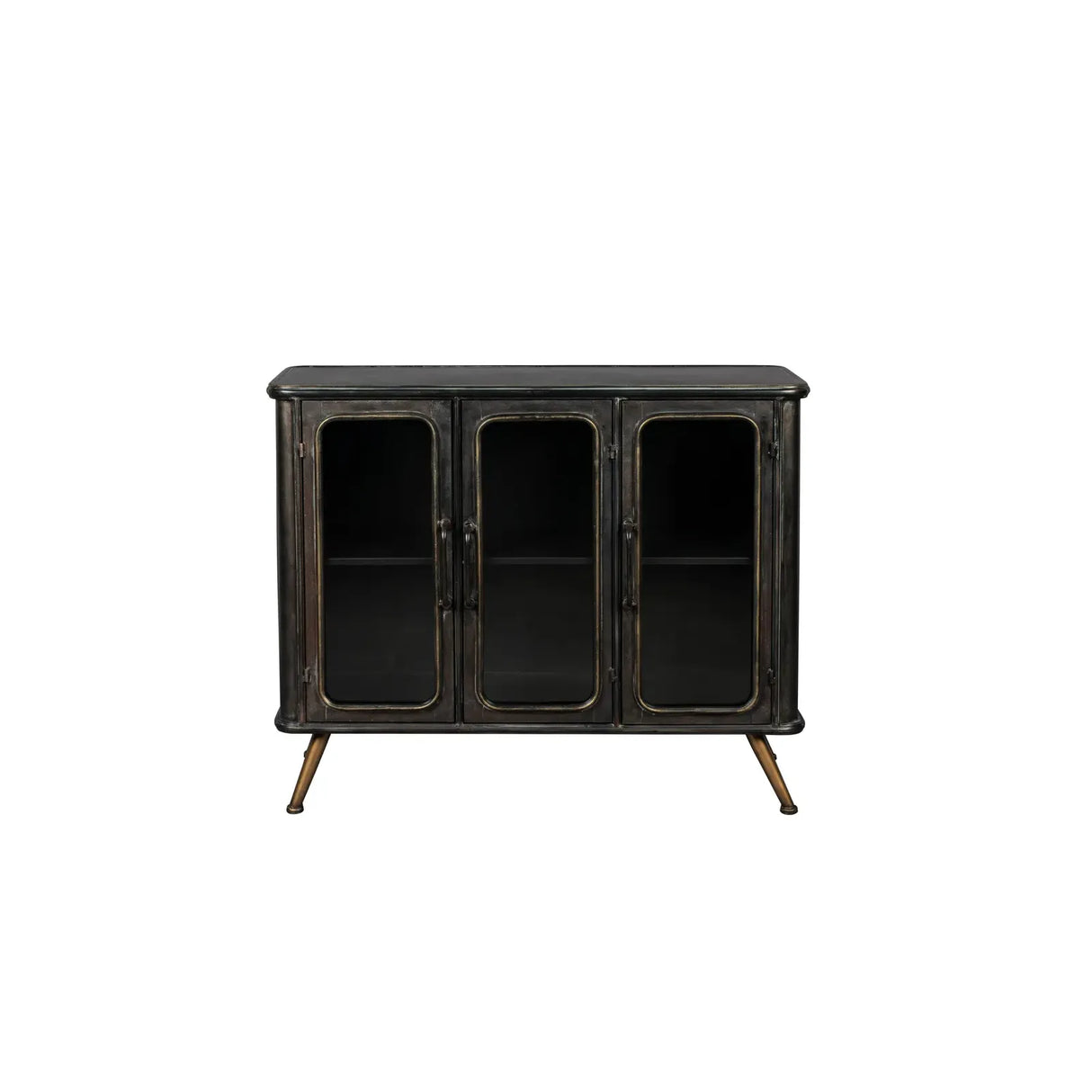 Sideboard Denza aus Eisen in Schwarz, 100×37×80 cm