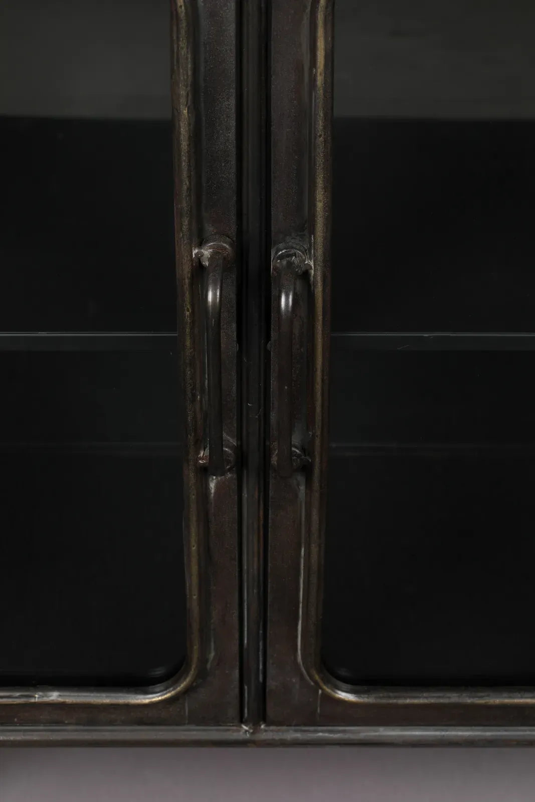 Sideboard Denza aus Eisen in Schwarz, 100×37×80 cm