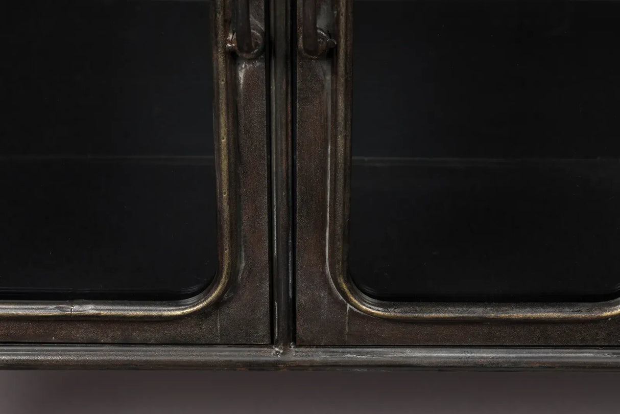 Sideboard Denza aus Eisen in Schwarz, 100×37×80 cm