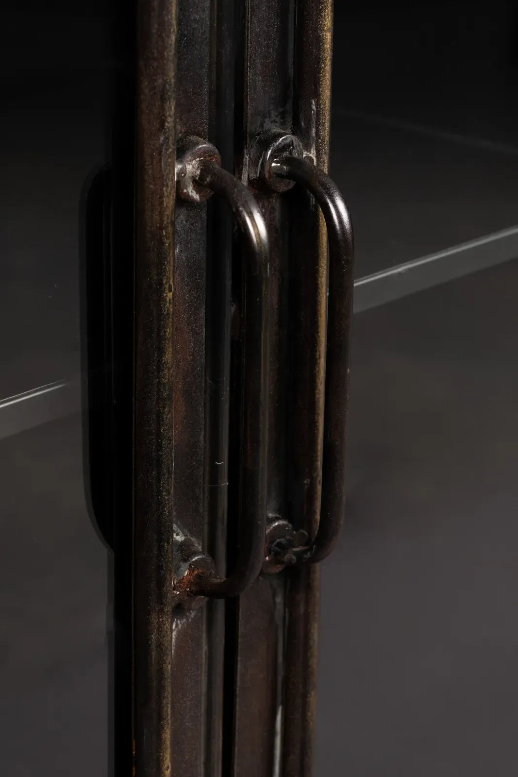 Sideboard Denza aus Eisen in Schwarz, 100×37×80 cm