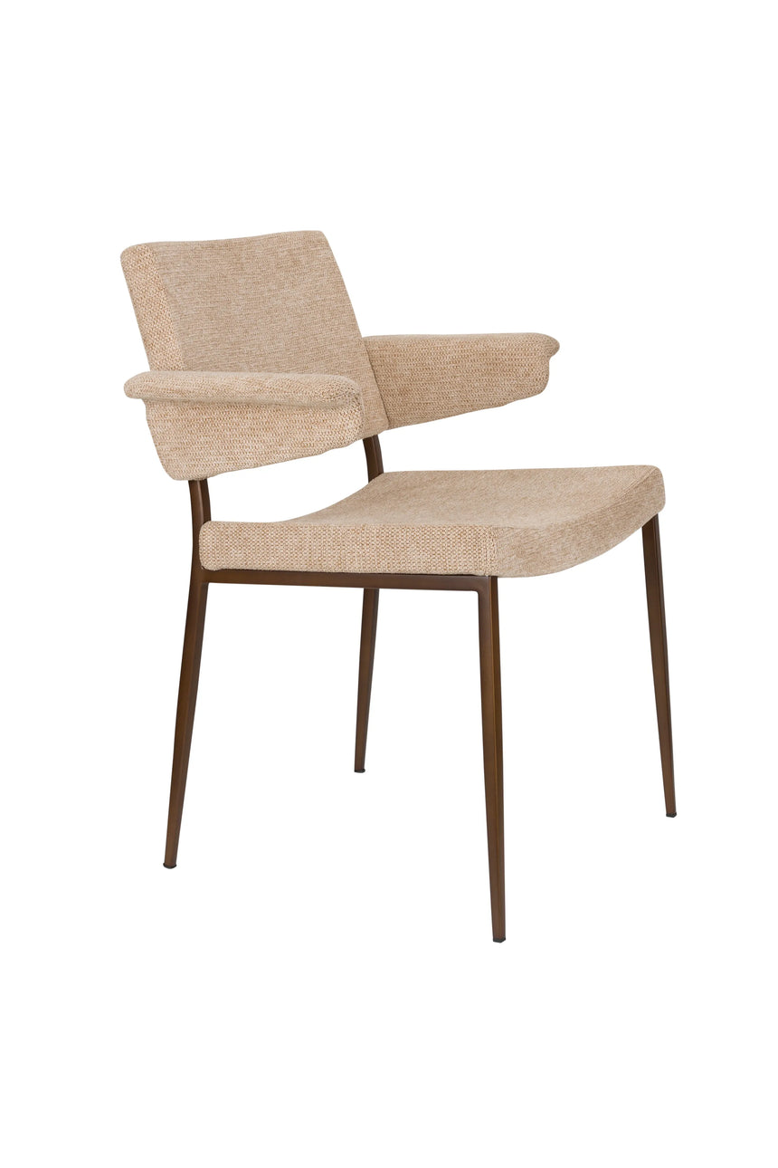 Stuhl Portland mit Armlehne Beige von Dutchbone – Produktbild 1