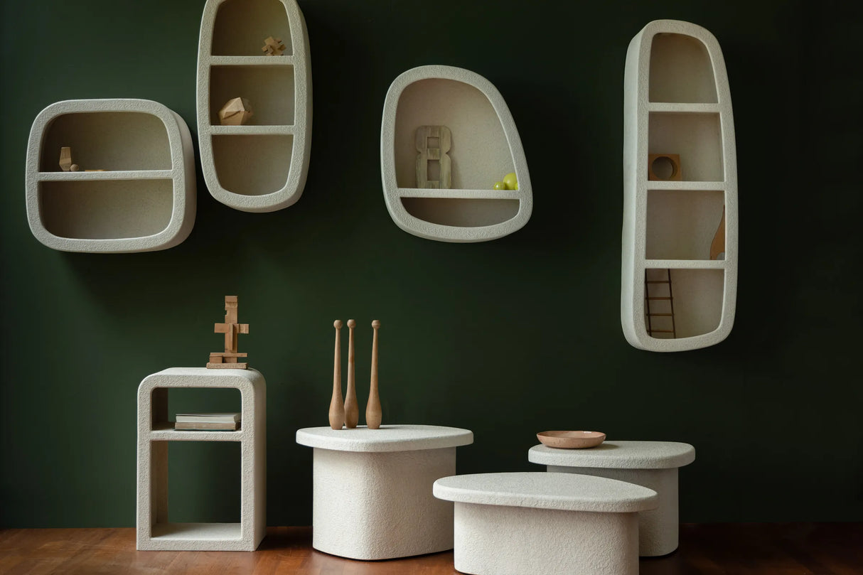 Veda Beistelltisch Niedrig Beige 56x41x35cm von Dutchbone – Produktbild 7