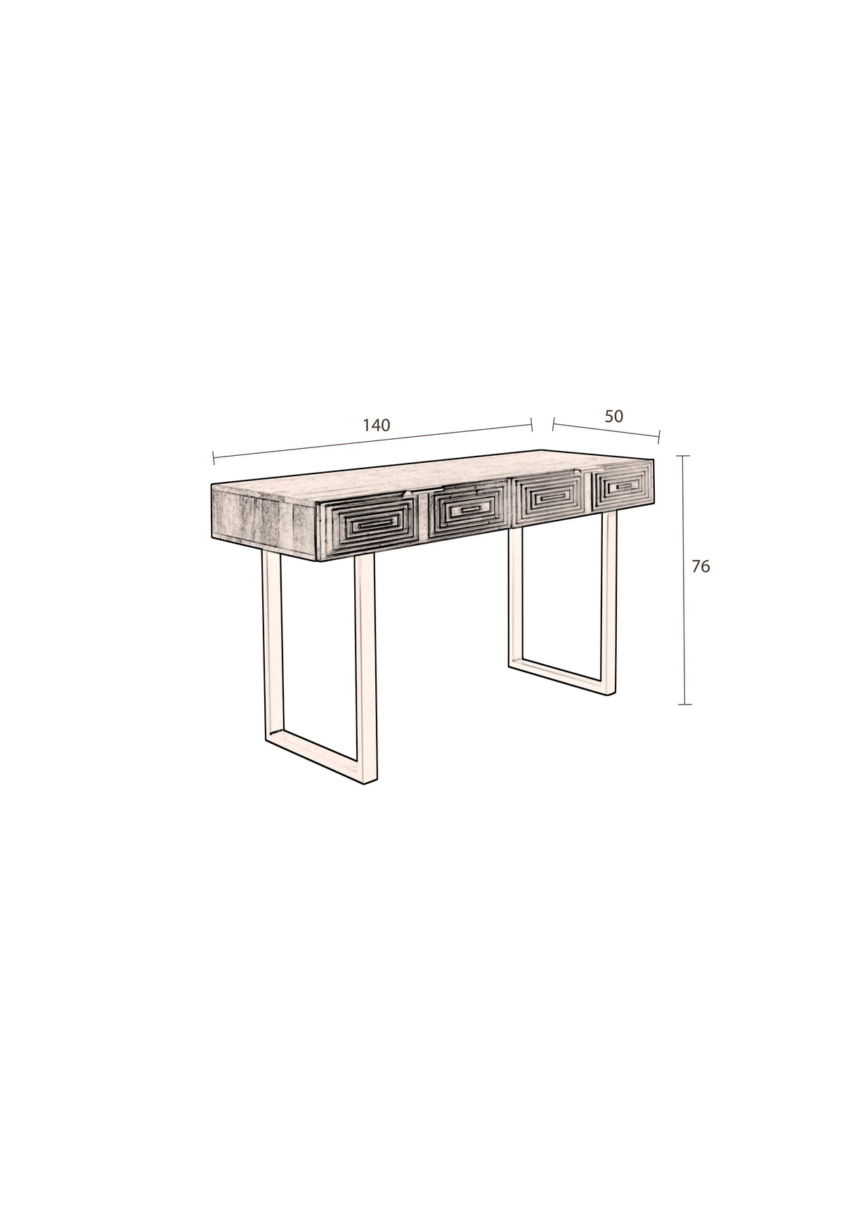 Volan Konsolentisch 140x50x76 cm von Dutchbone – Produktbild 10