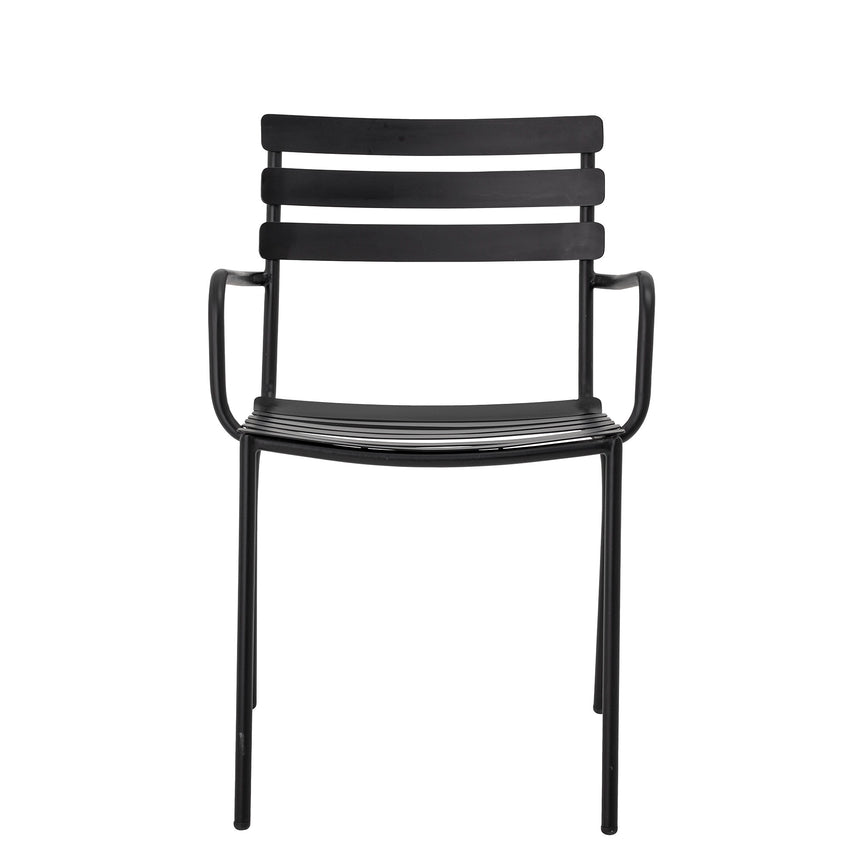 Monsi Gartenstuhl, Schwarz, Verzinktes Metall - ZEN ZONE Furniture