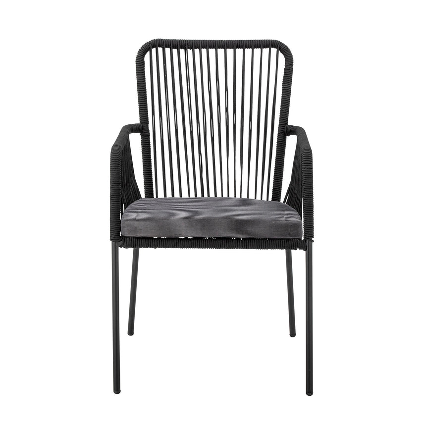 Santino Gartenstuhl, Schwarz, Metall - ZEN ZONE Furniture