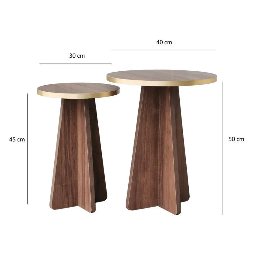 2er-Set Couchtisch Mushroom aus melaminbeschichteten Holz von Hanah Home – Bild 8