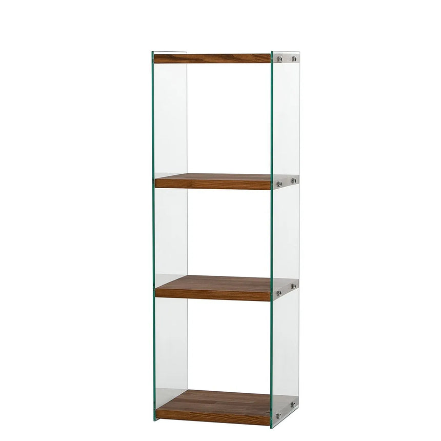 3-Fächer Regal Aqua aus gehärtetem Glas und Massivholz, 40×35×120 cm von Hanah Home – Bild 6