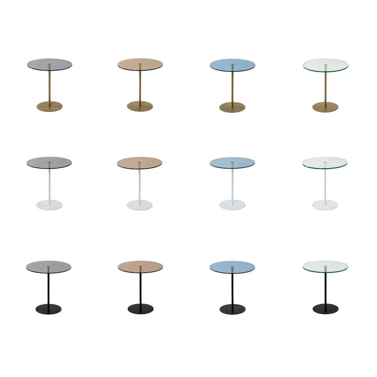 Beistelltisch Chill-Out aus gehärtetem Glas und Metall, 50×50×50 cm von Hanah Home – Bild 6