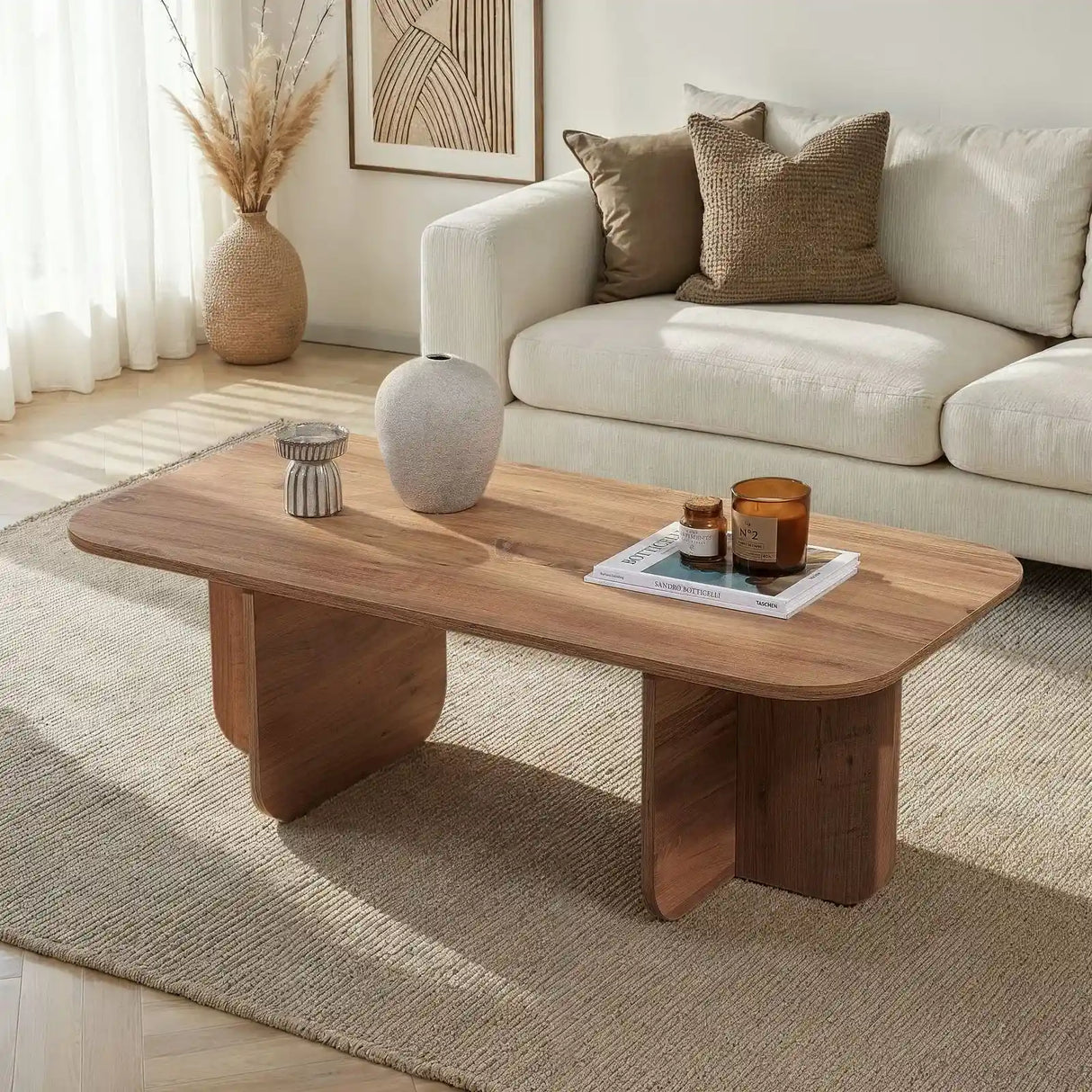 Couchtisch Akira aus melaminbeschichteten Holz in Atlantik-Kiefer, 120×60×41 cm von Hanah Home – Bild 1