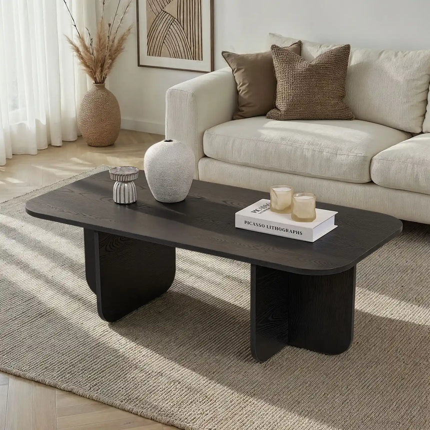 Couchtisch Akira aus melaminbeschichteten Holz in Holzschwarz, 120×60×41 cm von Hanah Home – Bild 1